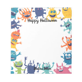 かわいいモンスターハッピーハローウィン ノートパッド