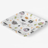 かわいいモンスターハローウィンパーティプレート ペーパープレート (傾斜あり)