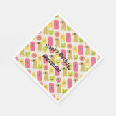 かわいいモンスターバースデーパーティナプキン スタンダードランチョンナプキン (角)