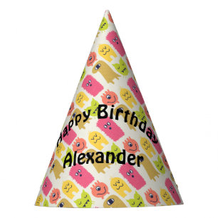 かわいいモンスターバースデーパーティーハット パーティーハット