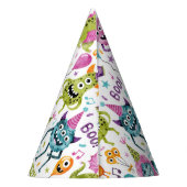 かわいいモンスターバースデーパーティーパターン パーティーハット (裏面)