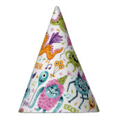 かわいいモンスターバースデーパーティーパターン パーティーハット (右)