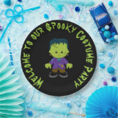 かわいいモンスターボーイハロウィーンの衣装パーティー ペーパープレート (パーティー)