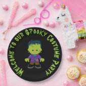 かわいいモンスターボーイハロウィーンの衣装パーティー ペーパープレート (パーティー)