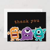 かわいいモンスターマッシュ子供の誕生日パーティーありがとう ポストカード (正面/裏面)