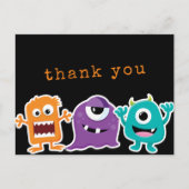 かわいいモンスターマッシュ子供の誕生日パーティーありがとう ポストカード (正面)