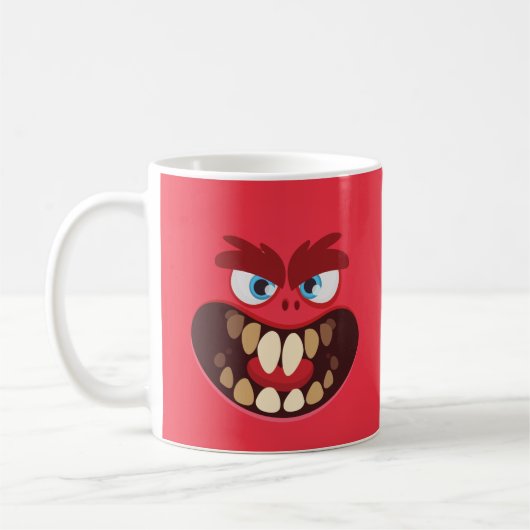 かわいいモンスターレ子供へッドデザイン コーヒーマグカップ (左)