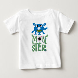 かわいいモンスター幼児のTシャツ ベビーTシャツ