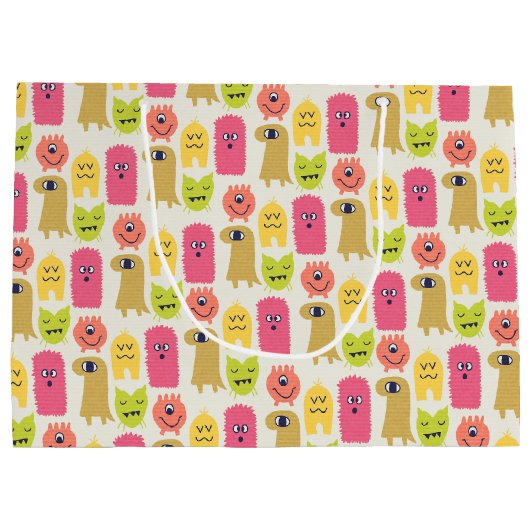 かわいいモンスター誕生日抱き枕ラージ ラージペーパーバッグ (裏面)