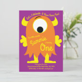 かわいいモンスター誕生日招待状 招待状 (スタンド正面)