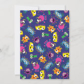 かわいいモンスター誕生日招待状 招待状 (裏面)