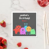 かわいいモンスター誕生日 スタンダードカクテルナプキン (インサイチュ)