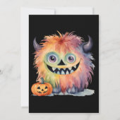 かわいいモンスター ハロウィンパーティー 衣装 招待状 (裏面)