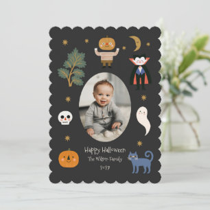 かわいいモンスター ハロウィンフォト シーズンカード