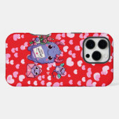 かわいいモンスター バレンタインデー  iPhoneケース (裏面横)