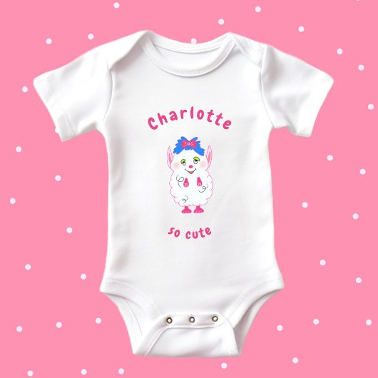 かわいいモンスター ベビーボディスーツ