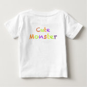 かわいいモンスター 名入れ ベビー 幼児用Tシャツ ベビーTシャツ (裏面)