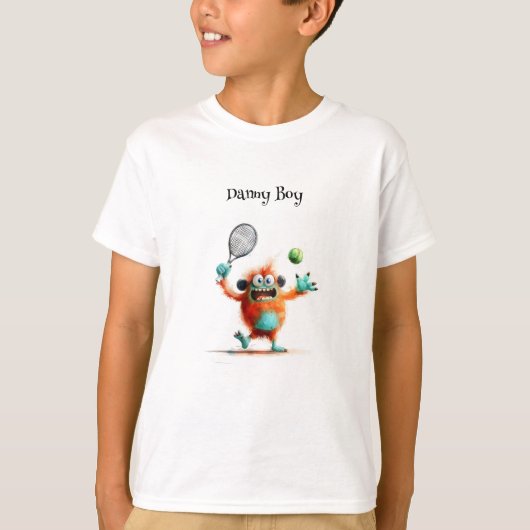 かわいいモンスタ遊ーのテニス Tシャツ (正面)