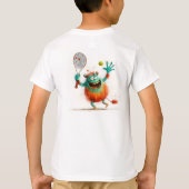 かわいいモンスタ遊ーのテニス Tシャツ (裏面)
