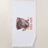かわいいモートウTシャツ ビーチタオル (正面)