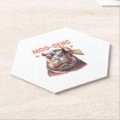 かわいいモートウTシャツ ペーパーコースター (アングル)