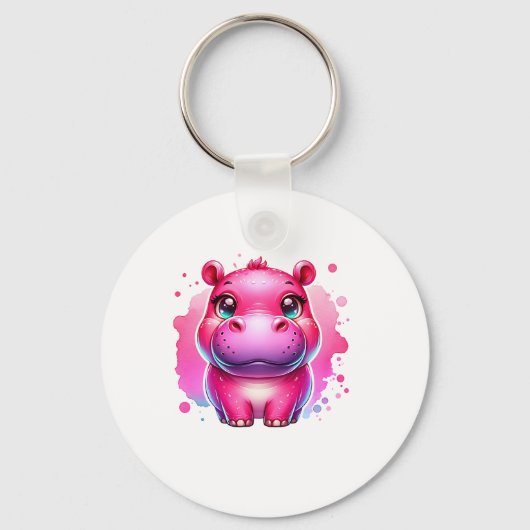 かわいいモーピンクトウ長袖Tシャツ キーホルダー (正面)