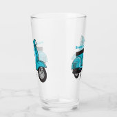 かわいいモープオートバイカートゥーンイラストレーション タンブラーグラス (右)