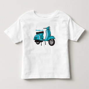 かわいいモープオートバイカートゥーンイラストレーション トドラーTシャツ