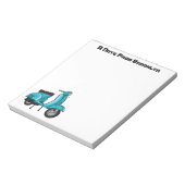 かわいいモープオートバイカートゥーンイラストレーション ノートパッド (回転)