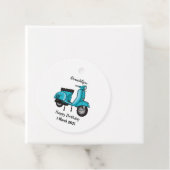 かわいいモープオートバイカートゥーンイラストレーション フェイバータグ (インサイチュ)