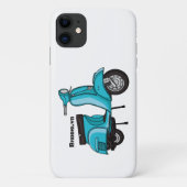 かわいいモープオートバイカートゥーンイラストレーション Case-Mate iPhoneケース (裏面)