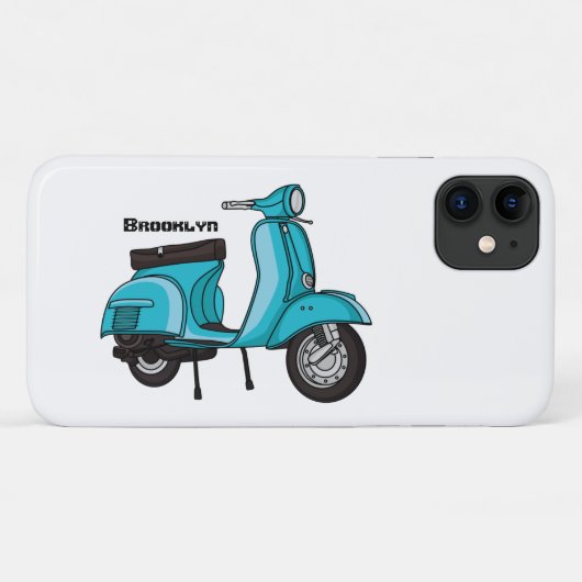 かわいいモープオートバイカートゥーンイラストレーション Case-Mate iPhoneケース (裏面(横))