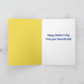 かわいいヤギお気に入りのフォトキッド母の日 カード (内部)