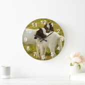 かわいいヤギたちが群がる動物たち ラージ壁時計 (ホーム)