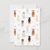 かわいいヤギたち家畜 サンキューカード (裏面)