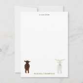 かわいいヤギたち家畜 ノートカード (正面)