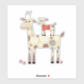 かわいいヤギとキッド シール (シート)