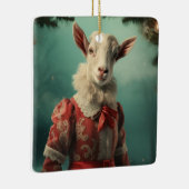 かわいいヤギのオーナメントデコール、ヤギ愛好家への贈り物 セラミックオーナメント (右)