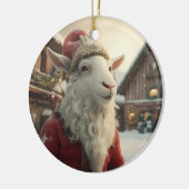 かわいいヤギのオーナメントデコール、ヤギ愛好家への贈り物 セラミックオーナメント (左)