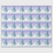 かわいいヤギのクリスマスツリーラッピング紙 ラッピングペーパー (フラット)