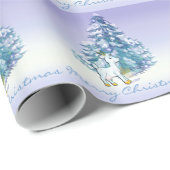 かわいいヤギのクリスマスツリーラッピング紙 ラッピングペーパー (ロールコーナー)