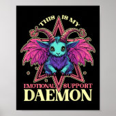 かわいいヤギのデーモンがサポートするEmotional Support Demon ホールデザイン ポスター (正面)