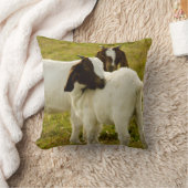 かわいいヤギのボアフィールド クッション (ブランケット)