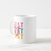 かわいいヤギのミニマルスタイルアート コーヒーマグカップ (正面左)