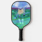 かわいいヤギのモノグラム ピックルボールラケット (裏面)