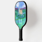 かわいいヤギのモノグラム ピックルボールラケット (左)