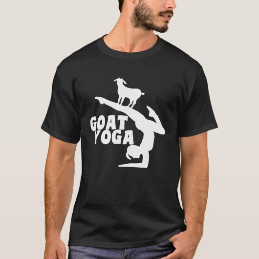 かわいいヤギのヨガポーズ Tシャツ (正面)