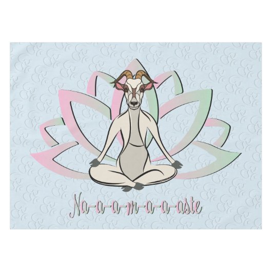 かわいいヤギのヨガ |ナマステGetYerGoat™ テーブルクロス (正面(横))