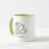 かわいいヤギのヨガ |ナマステGetYerGoat™ マグカップ (正面左)