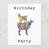 かわいいヤギの女の子の誕生日パーティーの予算 チラシ (裏面)